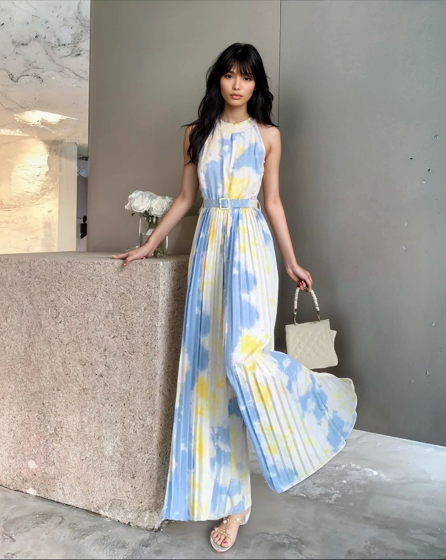 Serena Chic Pleated Jumpsuit