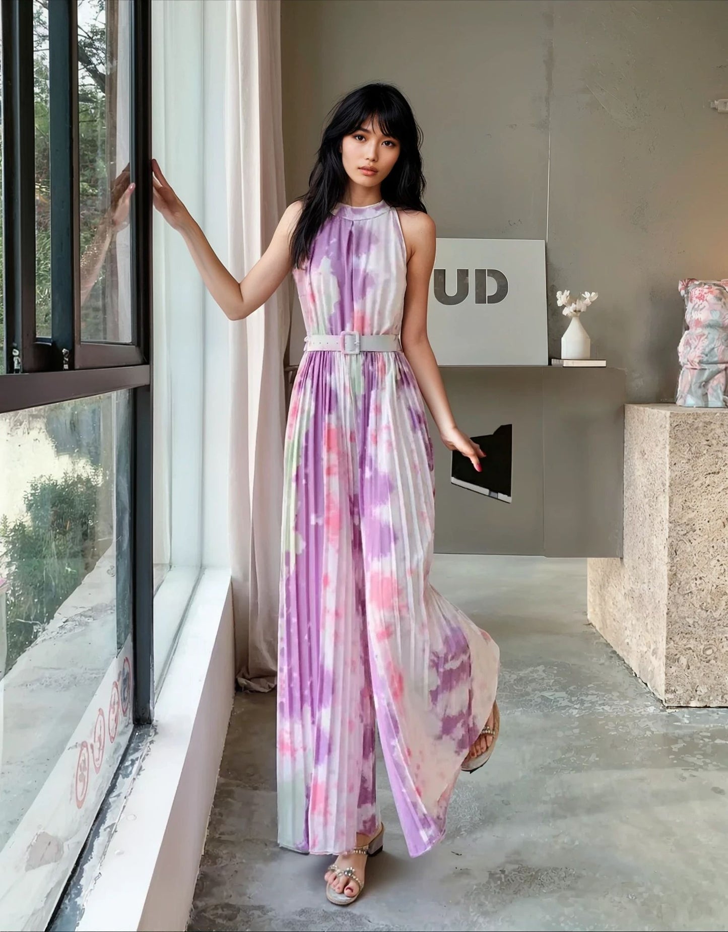 Serena Chic Pleated Jumpsuit